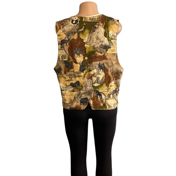 Linda Tilson Vintage Animal Print Vest - Picture 5 of 9